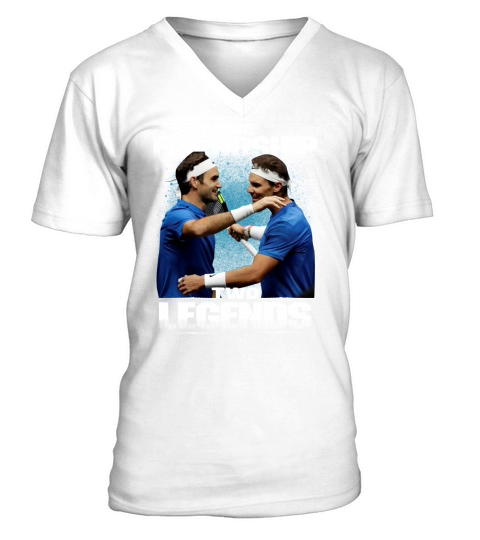 Federer Nadal legend Tennis tshirt V-Neck T-shirt