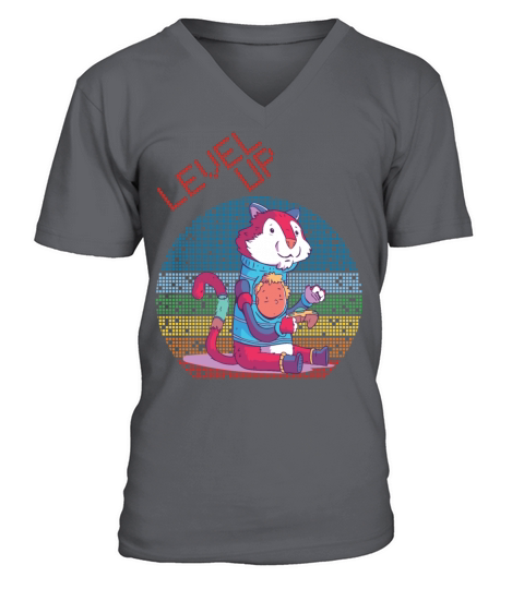 Level Up Gamer Video Games Retro Vintage Gaming Hi V-Neck T-shirt