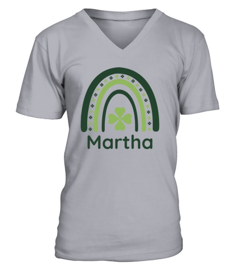 Martha Clover Boho Rainbow V-Neck T-shirt