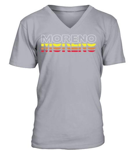 Moreno First Name Funny Vintage Sunset Moreno V-Neck T-shirt