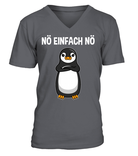 Penguin Nope Just Nope Funny Quote Gift V-Neck T-shirt