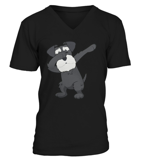 SCHNAUZER DABBING V-Neck T-shirt