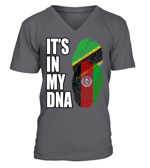 Tanzanian And Afghanistan Vintage Heritage DNA Fla V-Neck T-shirt