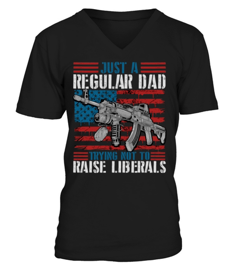 Trying Not To Raise Liberals V-Neck T-shirt