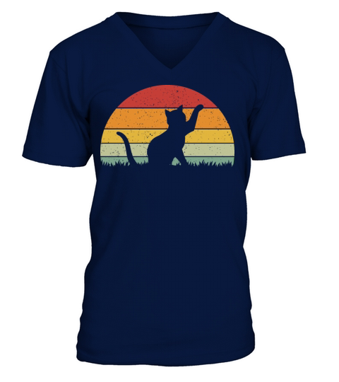 Vintage Retro Cat Vintage Cat V-Neck T-shirt