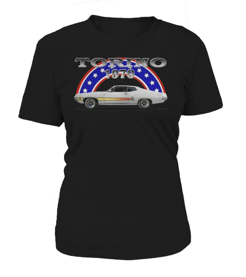 1970 Ford Torino GT Side White Women's T-Shirt