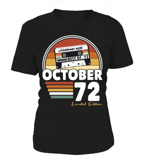 50th birthday vintage october 1972 limited edition Women's T-Shirt