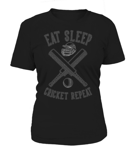 Eat Sleep Cricket Repeat Vintage Color Women's T-Shirt