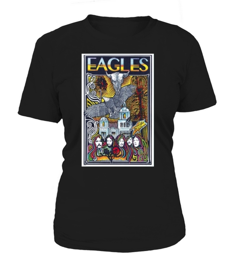 HISTORY OF THE EAGLES Rock Band Black Women's T-Shirt