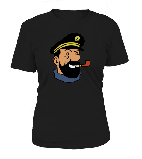 Kapitän Haddock Tim und Struppi Cartoon Comic Women's T-Shirt