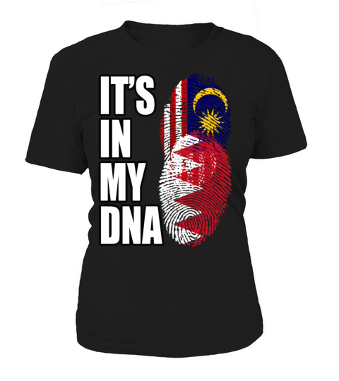 Malaysian And Bahraini Mix Heritage DNA Flag Women's T-Shirt