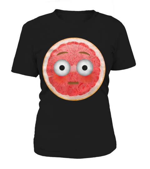 Nice Grapefruit Slice Emoji Lovers Flushed Face Women's T-Shirt