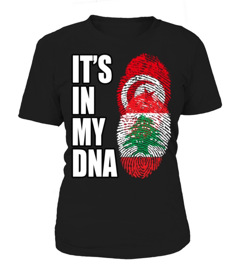 Tunisian And Lebanese Mix Heritage DNA Flag Women's T-Shirt