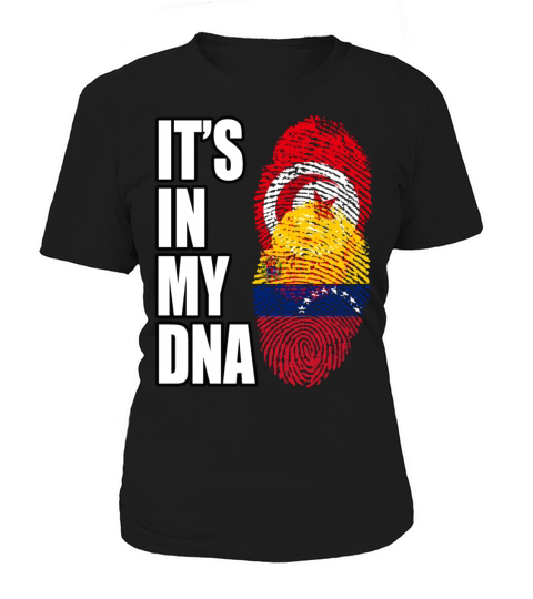 Tunisian And Venezuelan Mix Heritage DNA Flag Women's T-Shirt