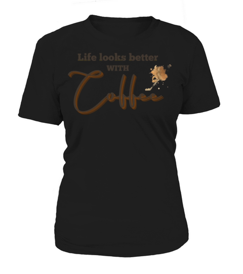 White And Brown Minimalist Coffee Quotes Women's T-Shirt