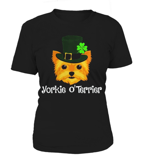 Yorkie St. Patricks Day Shirt for Yorkshire Terrier Lovers Black Youth B079NZ3H3S 1 Women's T-Shirt