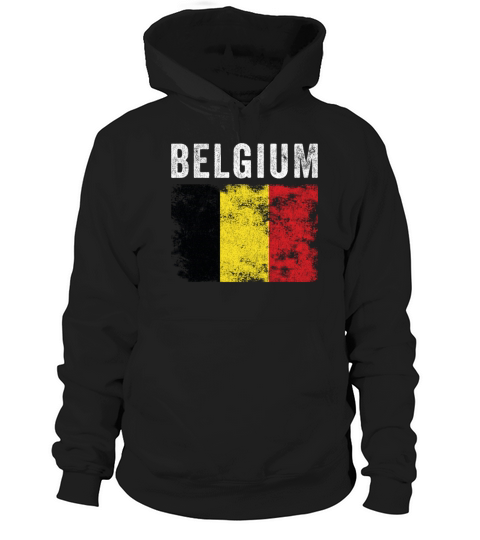 Belgium Flag Distressed - Belgian Flag Hoodie Unisex