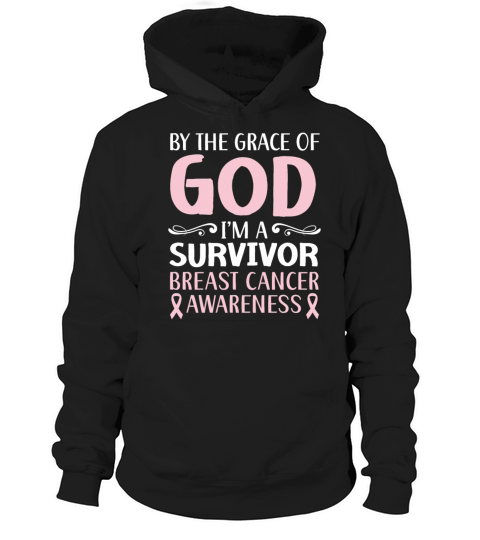 By The Grace Of God Im A Survivor Breast Cancer Hoodie Unisex