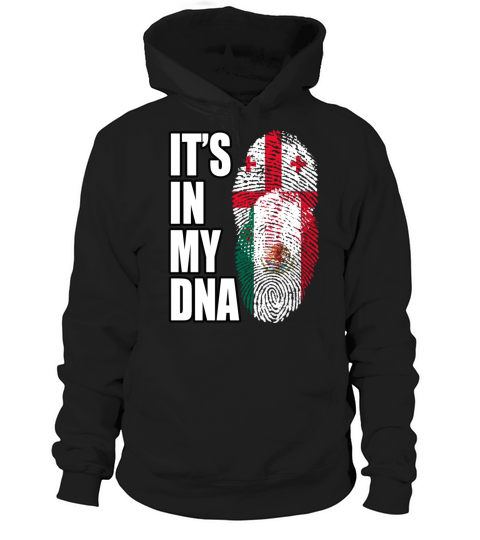 Georgian And Mexican Mix Heritage DNA Flag Hoodie Unisex