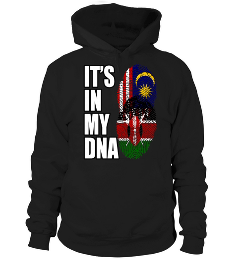 Malaysian And Kenyan Mix Heritage DNA Flag Hoodie Unisex