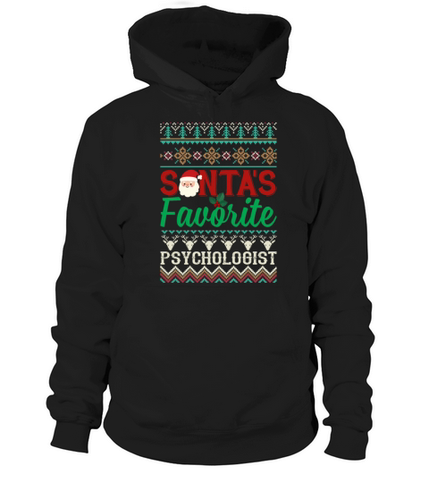 Santas Favorite Psychologist Funny Christmas Hoodie Unisex
