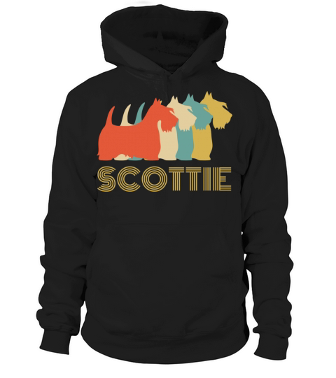Scottie Scottish Terrier Dog Breed Vintage Look Hoodie Unisex