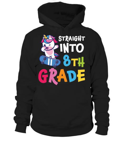 Straight Into 8th Grade Dabbing Unicorn Hoodie Unisex