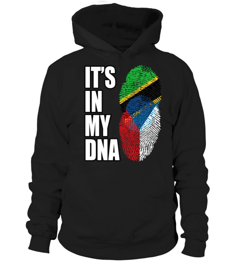 Tanzanian And Czech Vintage Heritage DNA Flag Hoodie Unisex