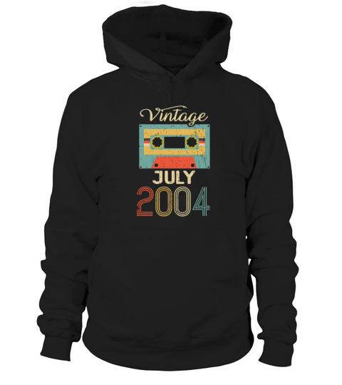 Vintage July 2004 18th Birthday 18 Year Gift Hoodie Unisex