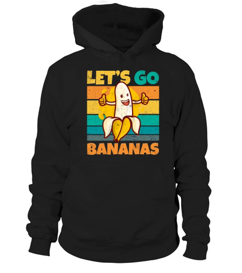 Vintage Lets Bananas Funny Thumbs Banana Hoodie Unisex