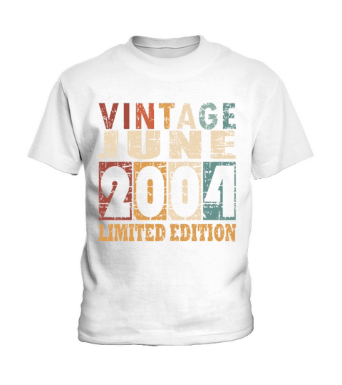 2004 vintage born in June gift Kids T-Shirt