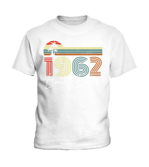 60 Years August 1962 Vintage Limited Edition Kids T-Shirt