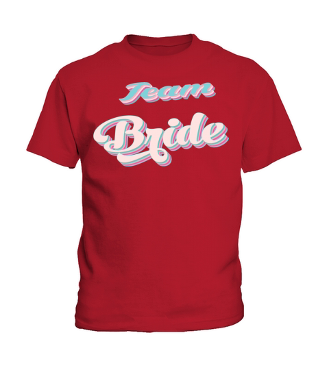 Bachelorette party team bride coul retro pink Kids T-Shirt