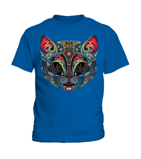 Cat Face MultiColor Kids T-Shirt