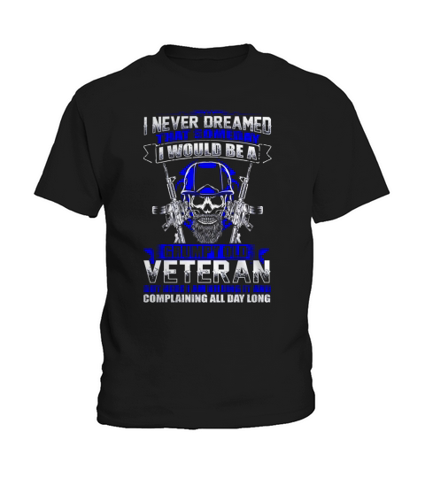 Here I Am A Grumpy Old Veteran, Military Kids T-Shirt