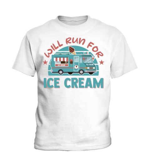Ice Cream Truck Vehicle for Sherbet Lovers Kids T-Shirt