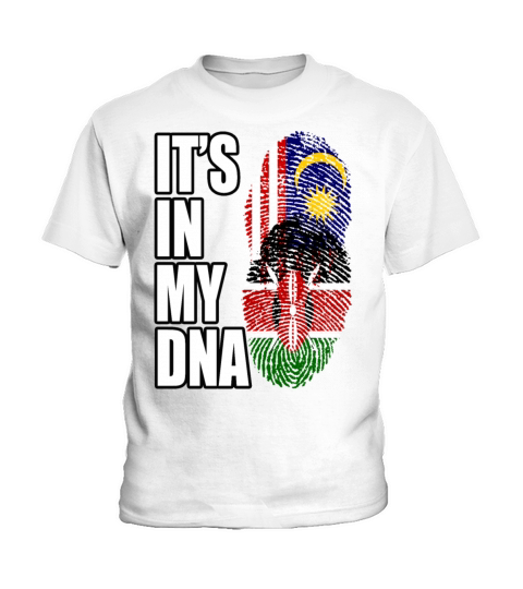 Malaysian And Kenyan Mix Heritage DNA Flag Kids T-Shirt