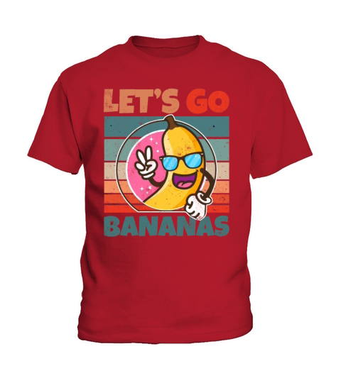 Retro Vintage Lets Bananas Funny Peace Banana Kids T-Shirt