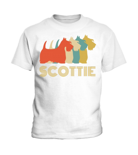 Scottie Scottish Terrier Dog Breed Vintage Look Kids T-Shirt