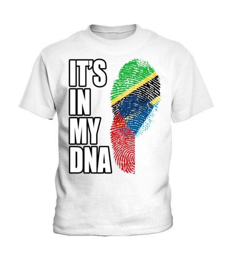 Tanzanian And Czech Vintage Heritage DNA Flag Kids T-Shirt