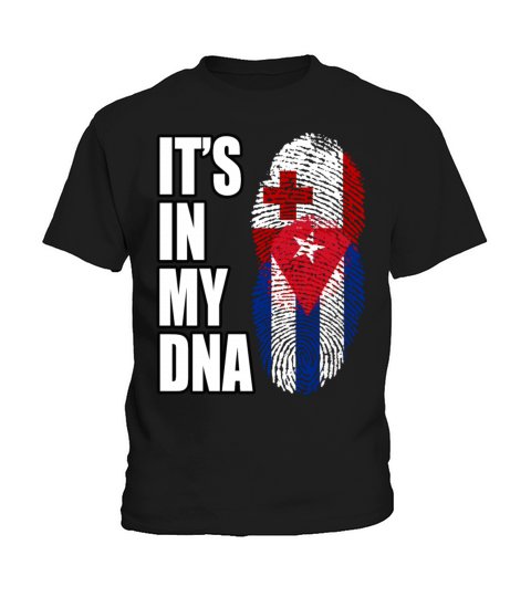 Tongan And Cuban Mix Heritage DNA Flag Kids T-Shirt