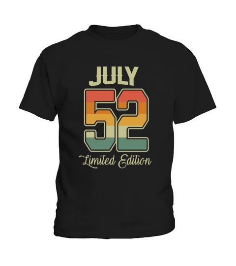 Vintage 70th Birthday July 1952 Sports Gift Kids T-Shirt
