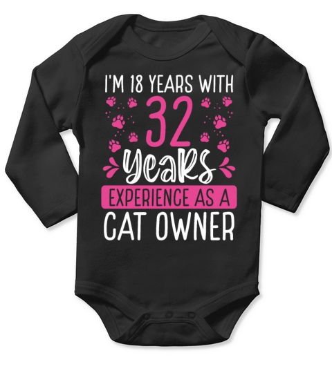 50 Year Old Cat Dad Kitten Cat Mom 50th Birthday Long Sleeve Baby One-Piece