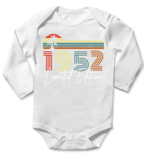 70 Years 1952 Vintage Limited Edition Long Sleeve Baby One-Piece