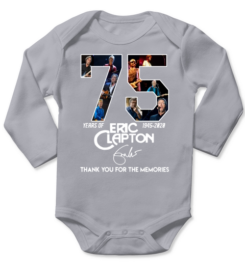 75 Years of Eric Clapton thank you for the memories shirtc Long Sleeve Baby One-Piece