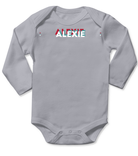 Alexie Name - Funny Name Alexie 80s theme Long Sleeve Baby One-Piece