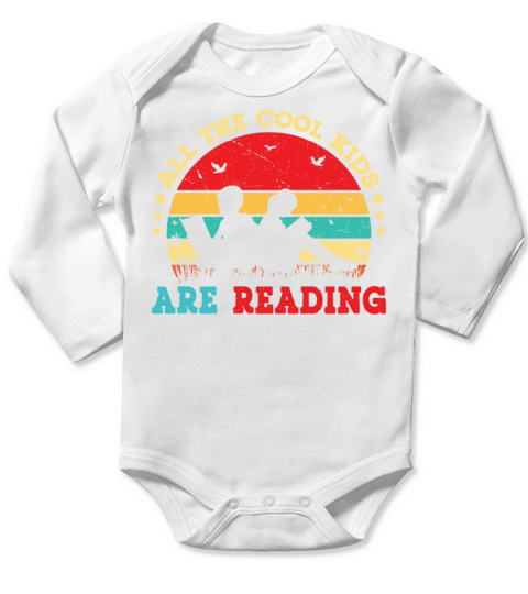 All the cool kids are reading Vintage Sunset Book Long Sleeve Baby One-Piece