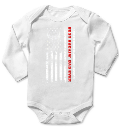 American Flag Best Buckin Long Sleeve Baby One-Piece