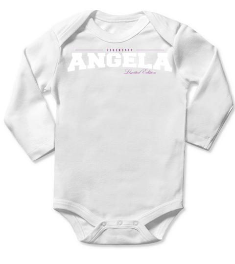 Angela Name Limited Edition Funny Retro Vintage Long Sleeve Baby One-Piece