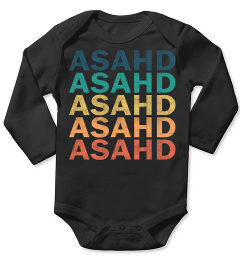 Asahd Name T Shirt - Asahd Vintage Retro Name Gift Long Sleeve Baby One-Piece